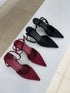 Buckle Straps Close Toe Heels